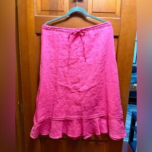 Choices Vibrant Pink Ruffle Hem Skirt
